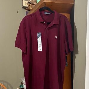 NWT burgandy colored polo US POLO ASSOCIATION